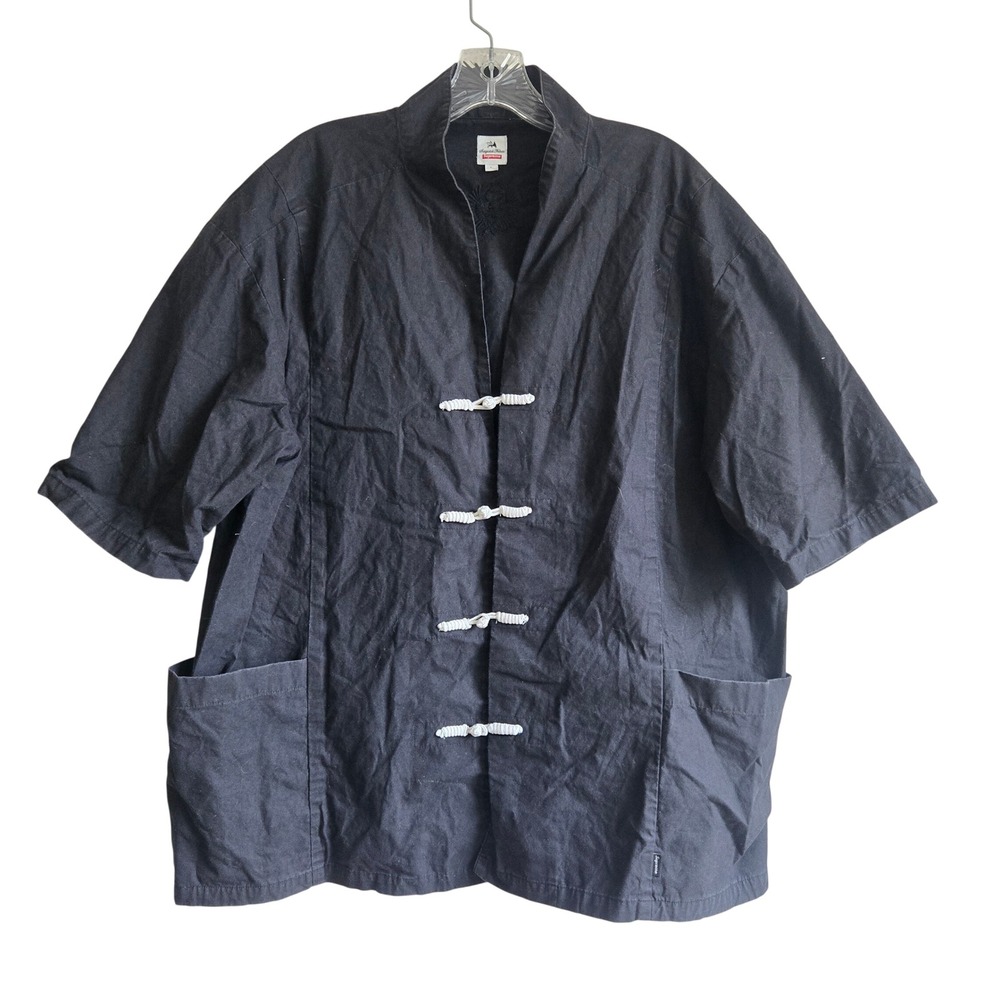 Supreme Sasquatchfabrix Large Hanten Shirt Mens Black Excellent Cotton Toggle